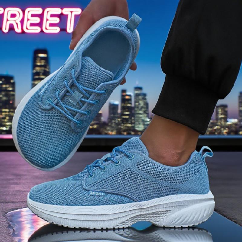 

Men s Platform Sneaker Tennis Femimino Slip on Breathable Sports Shoes Mesh Soft Barefoot Walking Shoes De Deporte 36 небесно-голубой