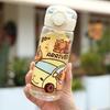 Transparent Children's Water Cup Portable Drink Cup Capybara Straw Water Bottles  Coffee Tea Juice