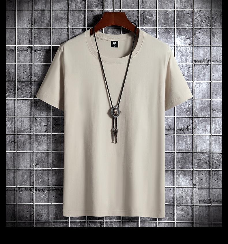 Men's Trendy Round Neck Short-Sleeve Loose-Fit Casual T-Shirt