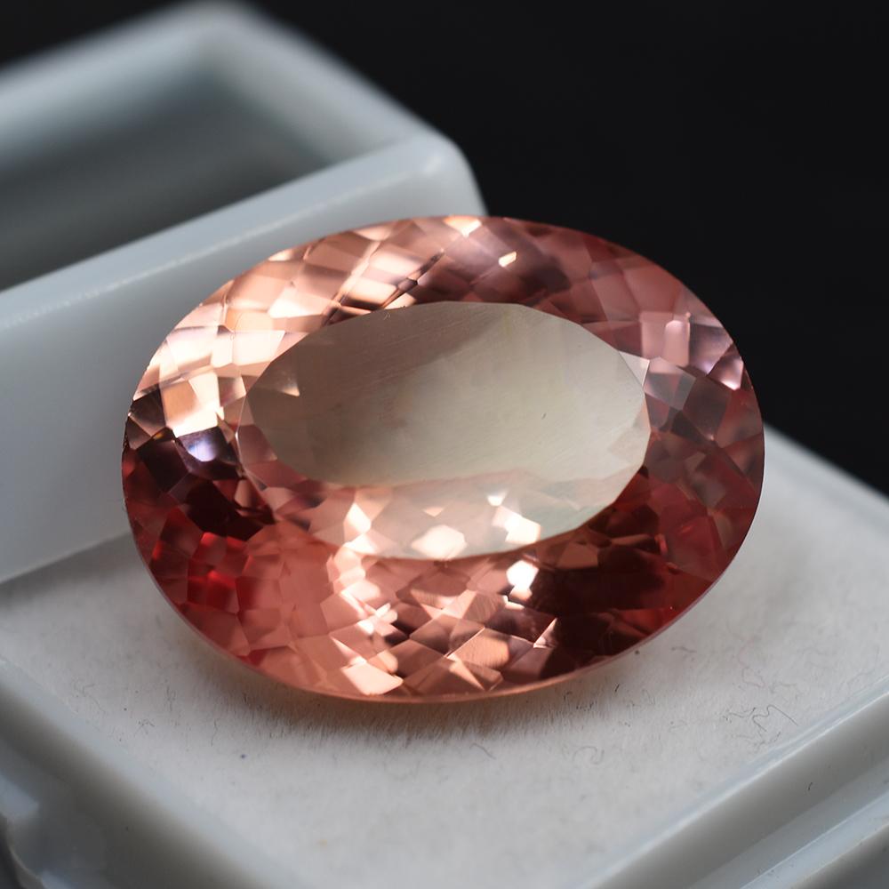 Natural Padparadscha Sapphire 23 Ct Oval Stunning Certified Loose Gemstone