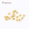 4MM 18K Gold Plated Brass Roundel Stripe Spacer Beads,Loose Beads Separators DIY Bracelet/Necklace Making Supplies Wholesale