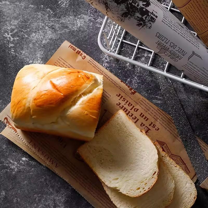 Carta Oleata per Alimenti Accessori da Cucina per Cottura al Forno Giornale Inglese Retrò Pane Sandwich Hamburger Patatine Fritte Involucri Biscotto