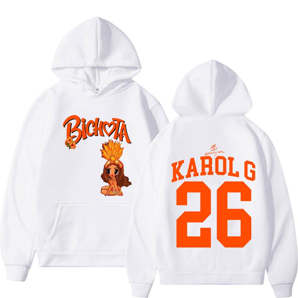 Karol G Tropicoqueta Tour Album 2026 Print Hoodie Herren Damen Mode Pullover Winter Langarm Hohe Qualität Herren Sweatshirts