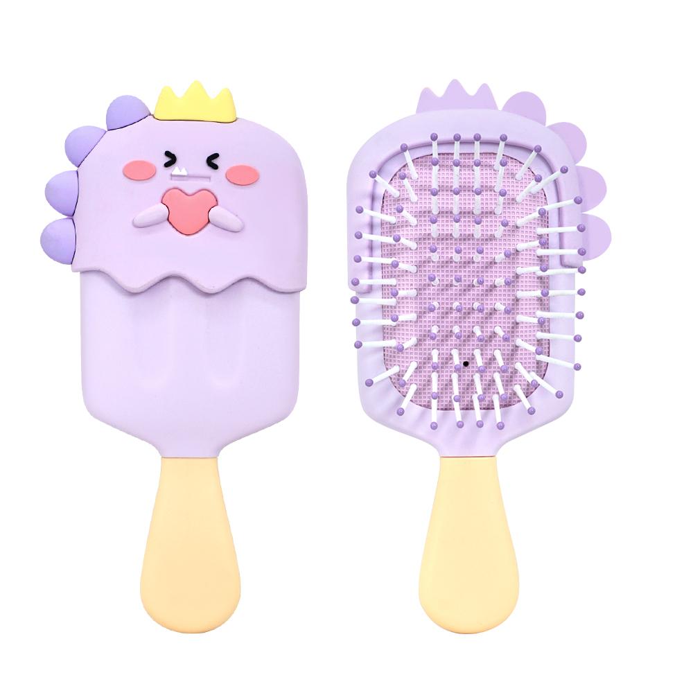 Color-changing Little Dinosaur Prince Comb Ice Cream Mini Massage Comb Girl Cute Style Air Cushion Comb Portable Hair Comb