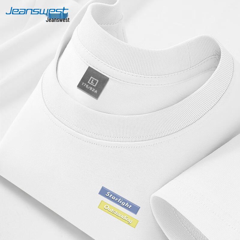 Jeanswest Men's Loose Fit Pure Cotton Round Neck Short Sleeve T-Shirt