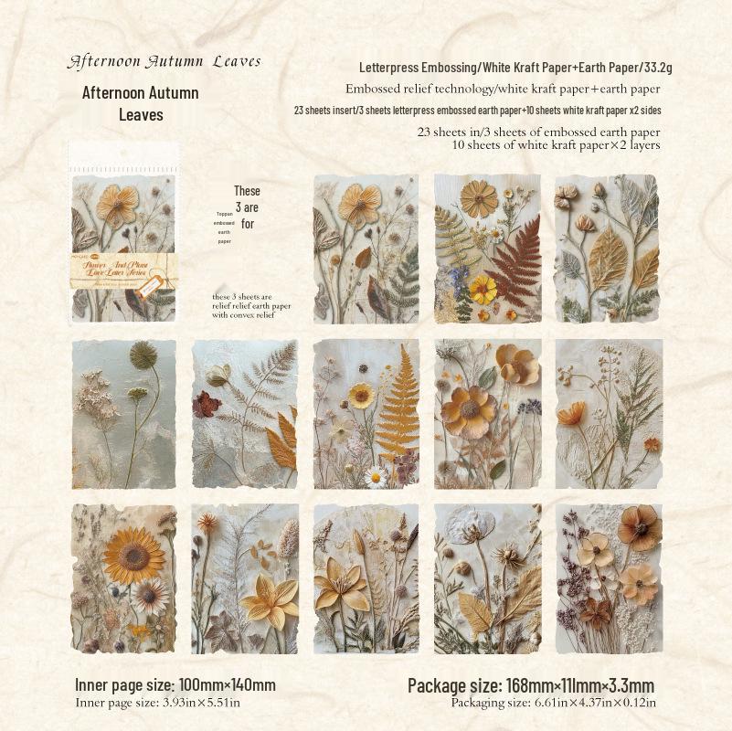 Momo Çiçekli Aşk Mektubu Serisi Günlük Seti: Kabartmalı Letterpress, Kendin Yap Kolaj Malzemesi, 6 Stil.