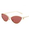 Brand Small Cat Eye Sunglasses Women Luxury 22 Unique Metal Frame Brown Sun Glasses Trendy UV400 Eyewear Shades Vintage