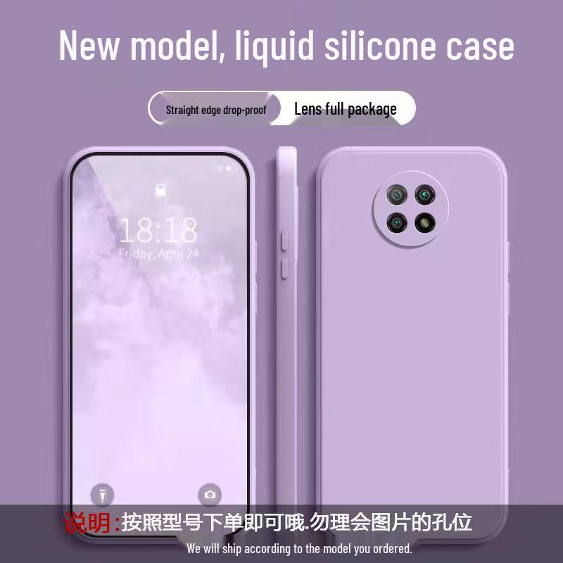 Redmi Note 9 5G Solid Color Liquid Silicone Anti-drop Soft Case
