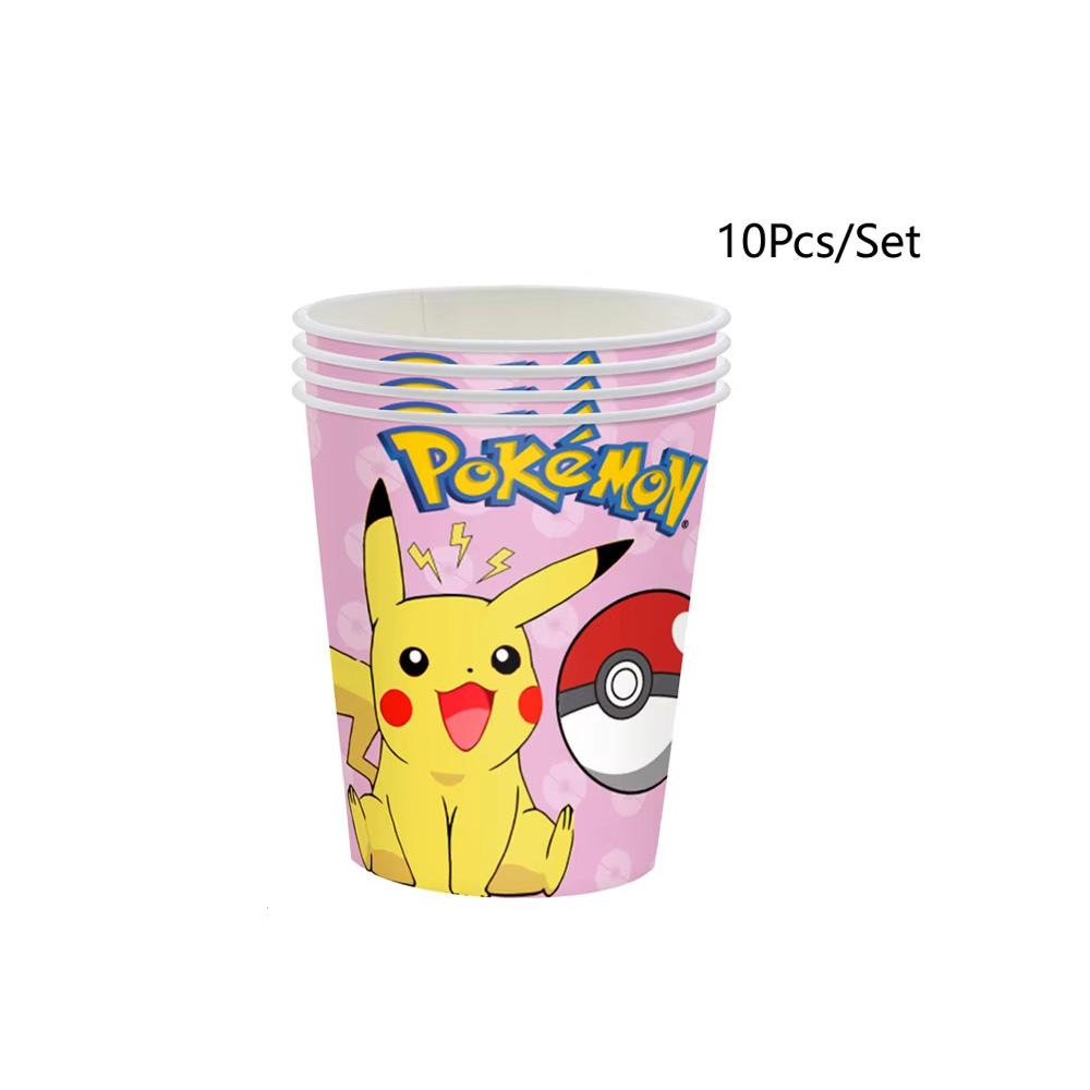 Pokemon Geburtstagsfeier Dekorationsartikel Pokemon Thema Geburtstagsfeier Artikel Tischdecke Tafel Becher Taschentuch Banner Babyparty