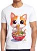 Ramen Cat T Shirt Anime Kawaii Neko Ramen Cute Japanese Noodle Cool Gift Tee 2410