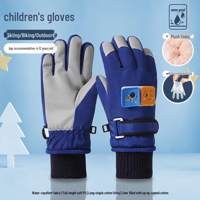 Kids' Winter Waterproof Touchscreen Ski Gloves