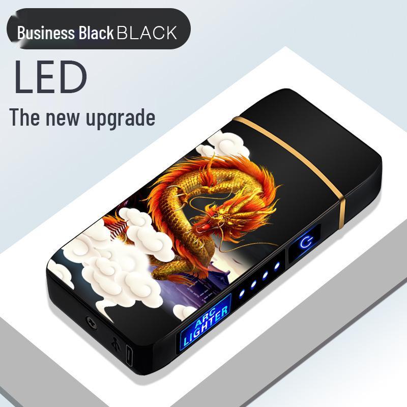 High-End USB Rechargeable Electronic Windproof Pulse Arc Lighter with Fingerprint Touch