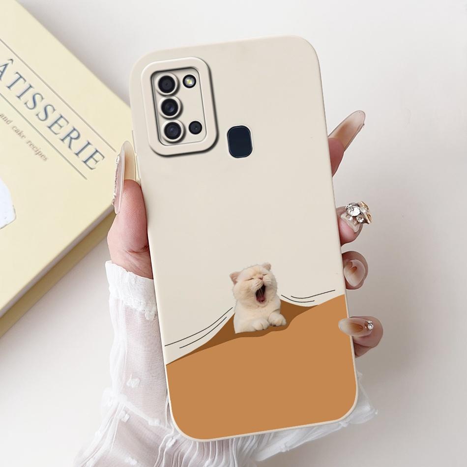 For Samsung Galaxy A21s Case Samsung A21S A 21S SM-A217F Elegant Printing Soft Silicone Camera Protective Shockproof Phone Cases