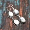Dendrite Opal Gemstone Solid 925 Sterling Silver Handmade Charming Jewelry Earring