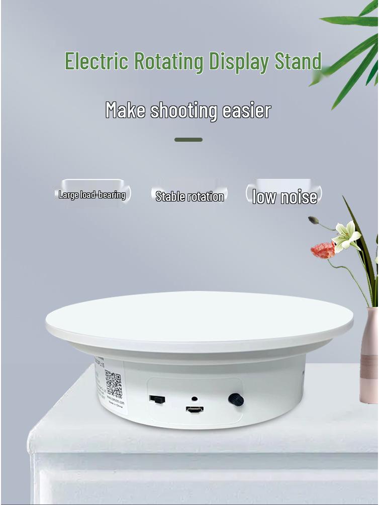 Electric Variable Speed Rotating Turntable for Photography: 360° Panoramic Display Stand for Live Shoots and Video Production