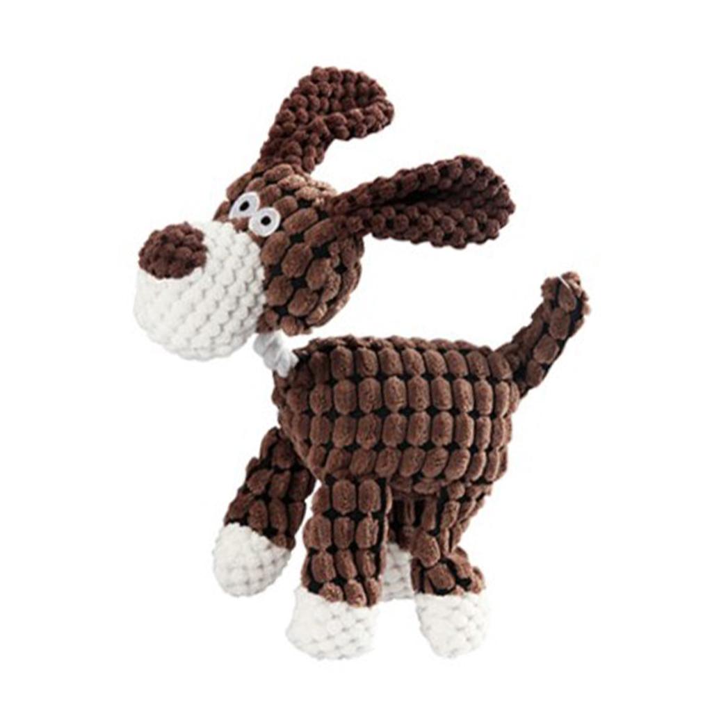 Dog Soft Plush Doll Toy Sound Bite Resistant Cute Expression Stuffed Animal Toy for Puppy