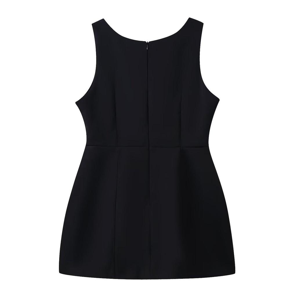 European Fashion Trendy Two-Color Shawl Camisole Dress