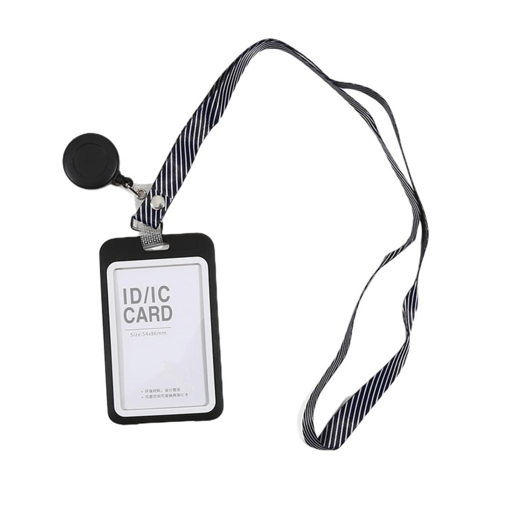 Lanyards Credential Holder Transparent Retractable Badge Reel with Lanyard Nurse Accessories for Work Removable ID Card Holder