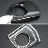 A03E-Real Hard Carbon Fiber Car Main Driver Side Panel Sticker Interior Trim Cover For Fiat 500 Abarth Accessories LHD
