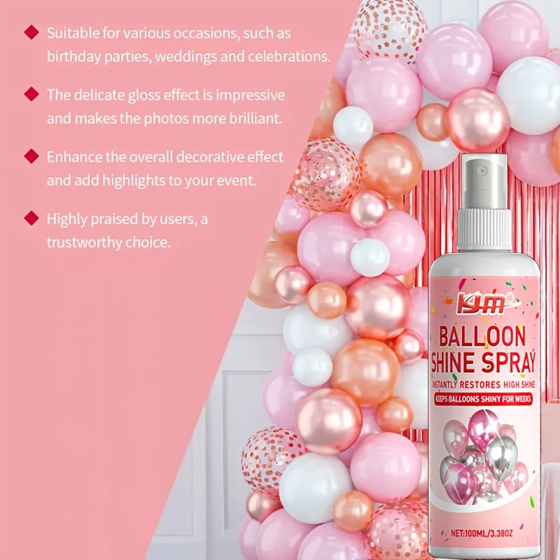 100ML Balloon Glitter Spray, Easy Latex Balloon Sparkle Effect, Instant Party Atmosphere Boost, Decoration Charm Enhancer