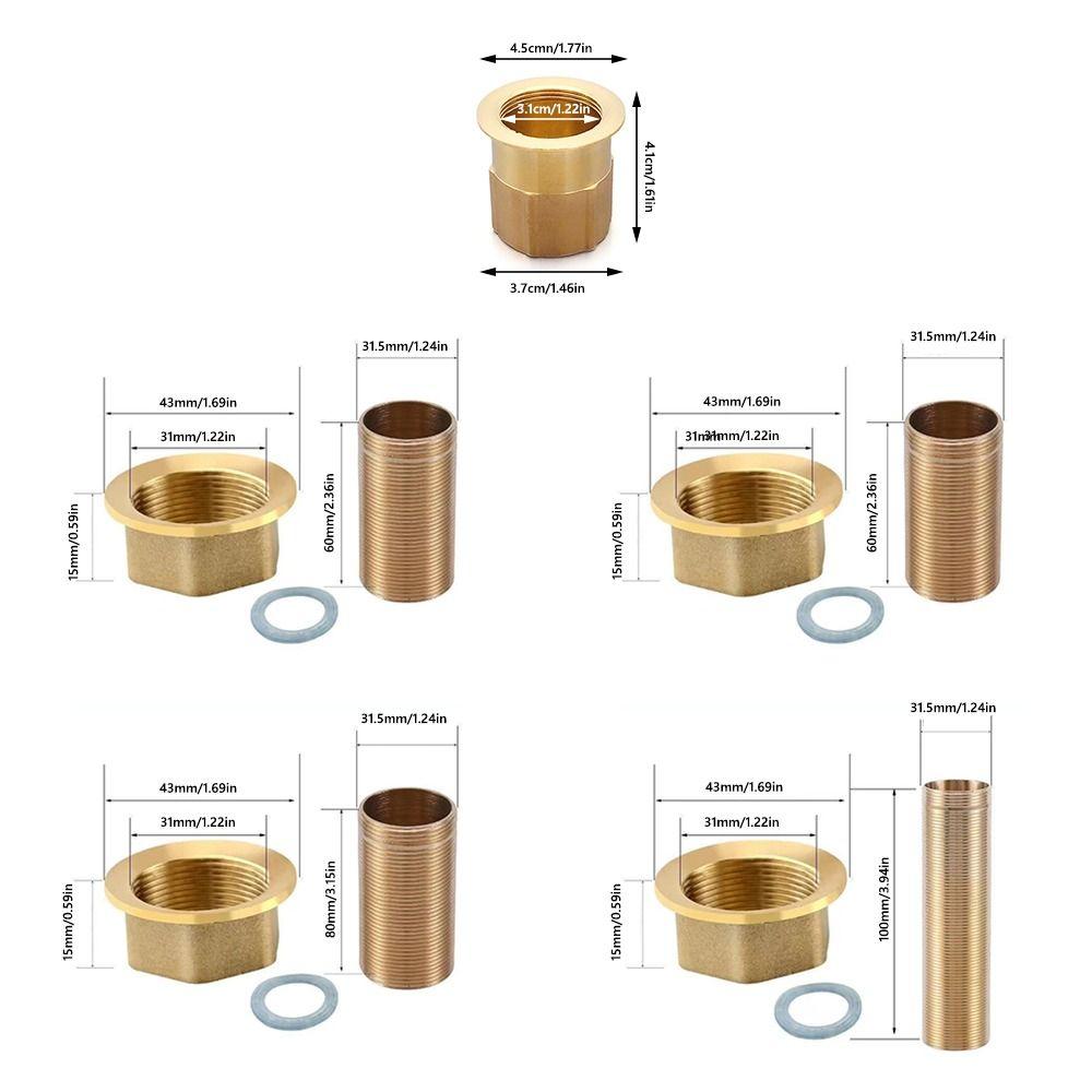 Copper Water Gap Fixed Fittings Multi Size Screw Nut Durable Hose Joint  Tool