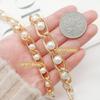 Women's Beaded Pearl Chain Waist Belt - 6mm To 8mm Aluminum Chain for Boots and Clothing Accessories