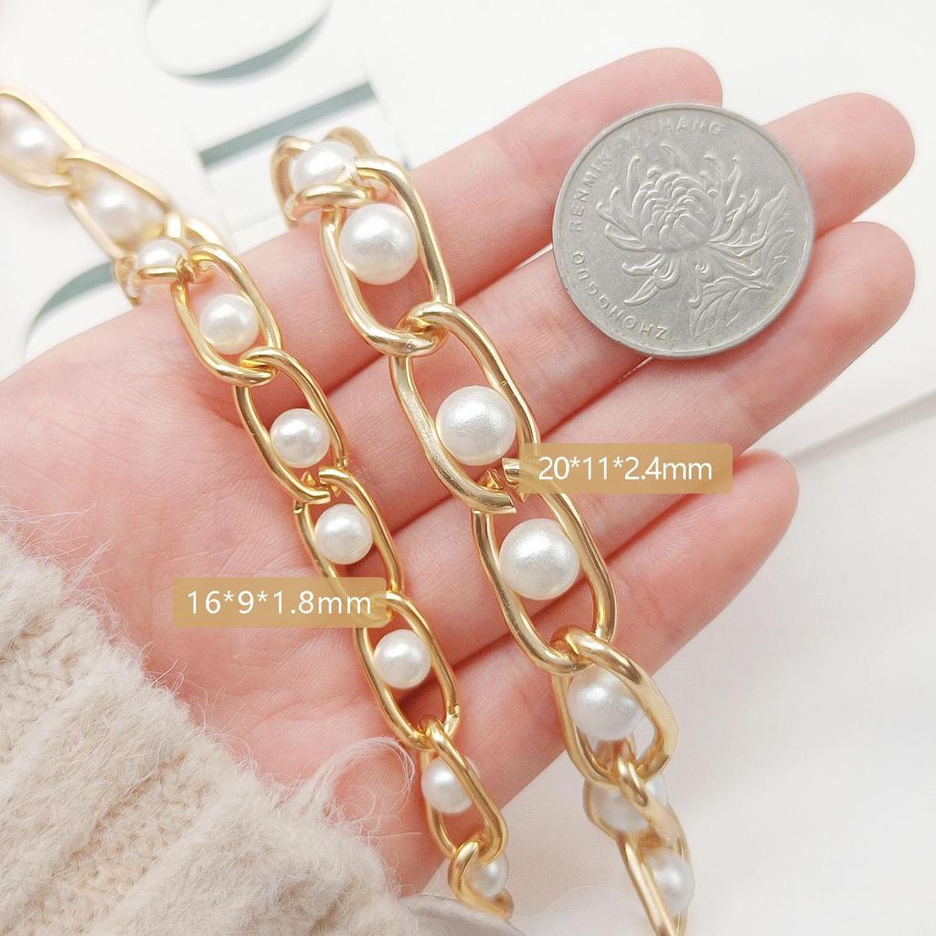Women's Beaded Pearl Chain Waist Belt - 6mm To 8mm Aluminum Chain for Boots and Clothing Accessories