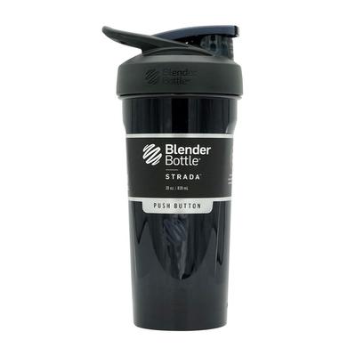 Strada Tritan Push Button Shaker Bottle Black, 28 Oz