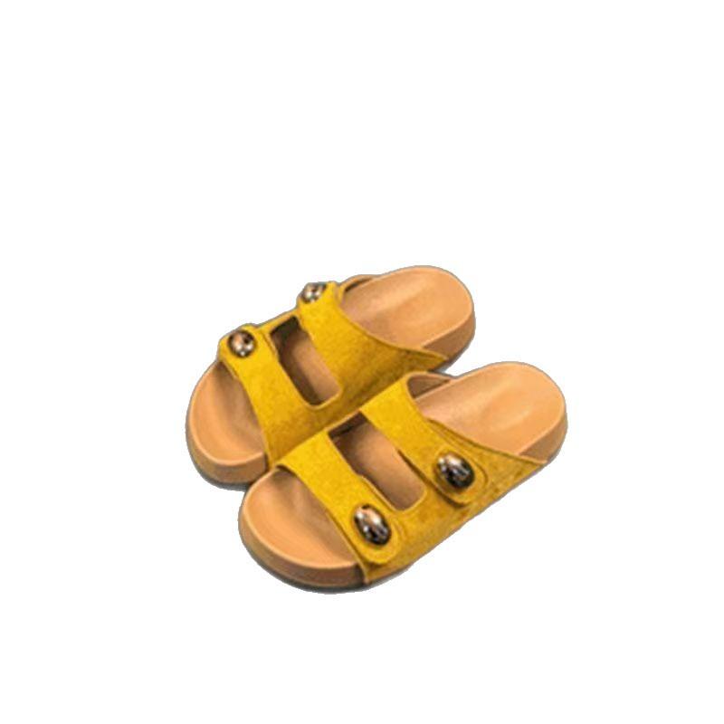 Körpergröße erhöhen und Beine zeigen, lange Boken-Slipper mit dicker Sohle, Strandschuhe, neues Sommer-Retro-Design tragen, coole Ein-Wort-Slipper