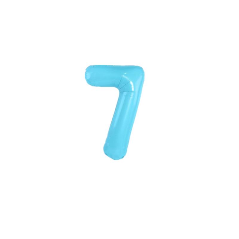 32" Medium Number Aluminum Foil Balloon for Children's Birthday Party Decorations