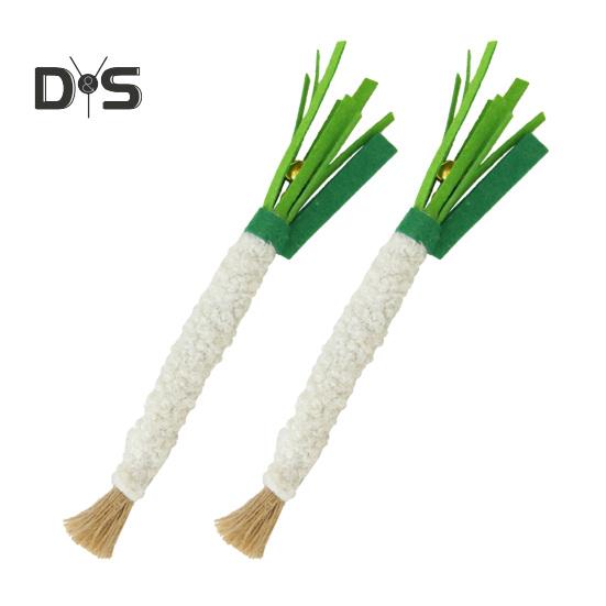 Kauspielzeug für Katzen in Form einer Frühlingszwiebel, weiches Filzspielzeug für Katzen mit Frühlingszwiebeln, interaktives Trainingszubehör für Haustiere für Kätzchen und Katzen im Haus