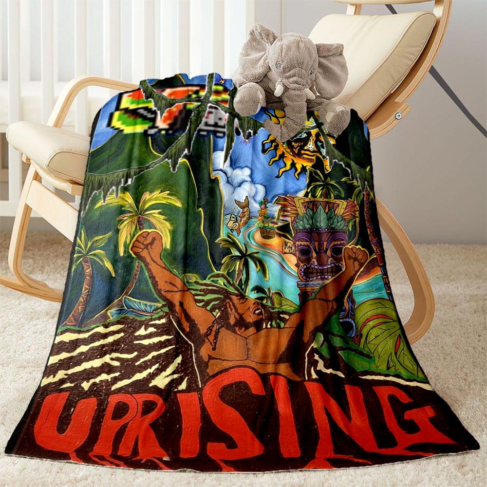 Bob Marley Rasta Blanket Durable Comfort Perfect For Chair Livingroom Sofa Four Seasons Universal Playful Design Birthday Christmas Gift Blanket