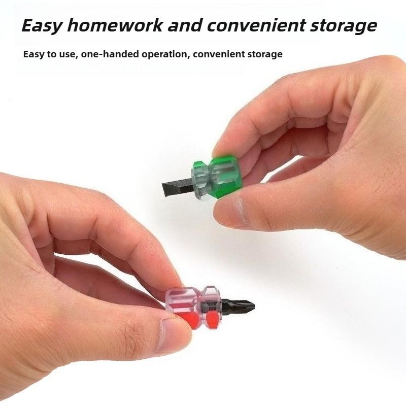 1/2pcs Sewing Machine Mini Screwdriver Portable Radish Head Dual Purpose Slotted Multi-purpose Screwdriver Sewing Repair Tools