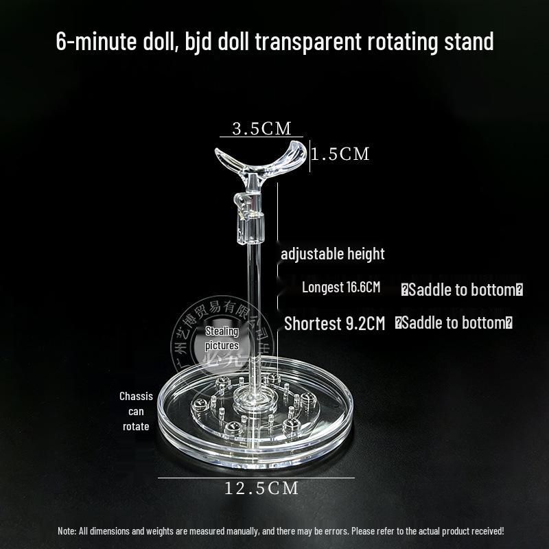Adjustable Stainless Steel Doll Stand for 30cm to 60cm BJD Dolls with Multiple Support Points
