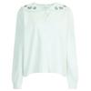 Shop   Women 100  Cotton Peter Pan Round Neck Long Sleeve Shirt Blouse White Som