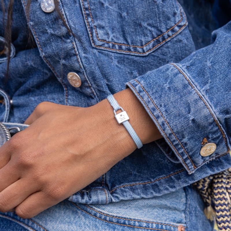 SCHWEINE & HÄHNCHEN (Damen) Billy Armband - Arktisches Blau X Silber