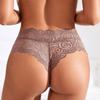 Women's Solid Color Lace Sexy Low Waist Seamless Breathable Bow Panties