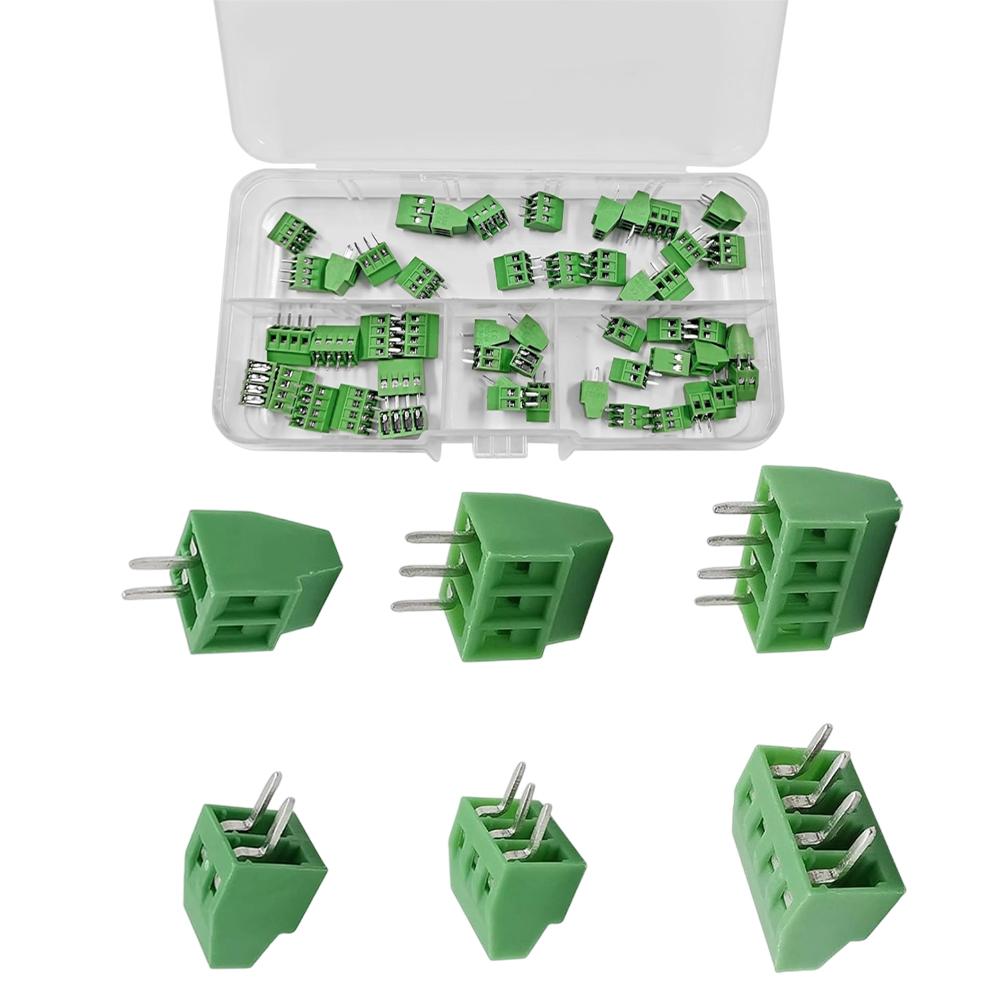 50PCS KF128 PCB Mount Screw Terminal Blocks with 2 54mm Pitch In 2 Pin 3 Pin 4 Pin Versions for Secure Electrical Connections
