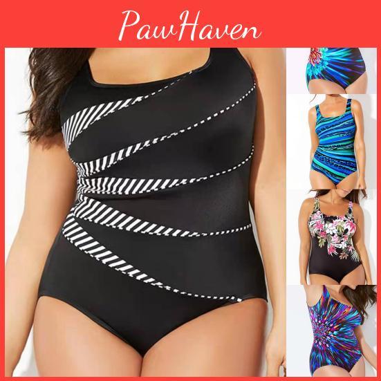 Summer Size Women Push Plus Up Swimsuit Striped Printed Bodycon Bathing Suit One Pieces Swimsuits