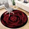 1pc Skull Pattern Carpet, Round Non Slip Durable Large Size Office Carpet, Suitable for Office