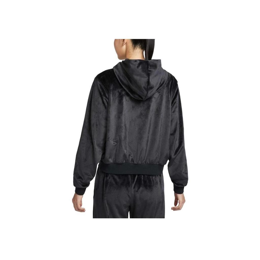 Nike Sportswear Women's Velour Hooded Full-Zip Jacket Black HJ0958-010