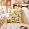 Pillowcase Floral Embroidery Cushion Case Features Vibrant Flower Patterns For Living Room Or Bedroom Decoration