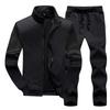 Herren Jacke Hose Einfarbig Streetwear Hautnah Beliebt Gerippte Bündchen Sweatshirt Schnürung Jogginghose