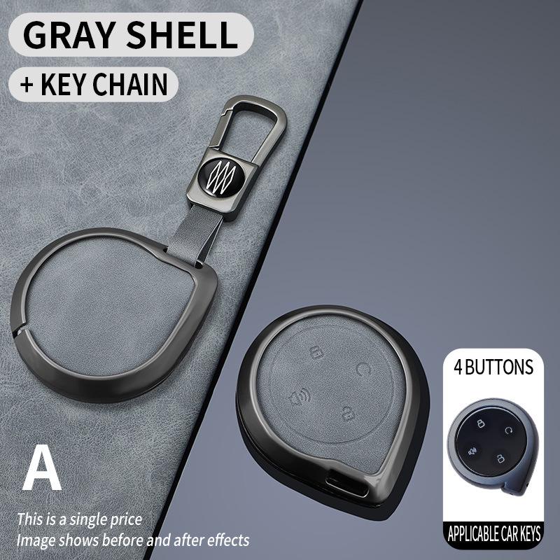 Great Wall Poer EV Pickup Key Cover - Zinc Alloy & Leather Shell