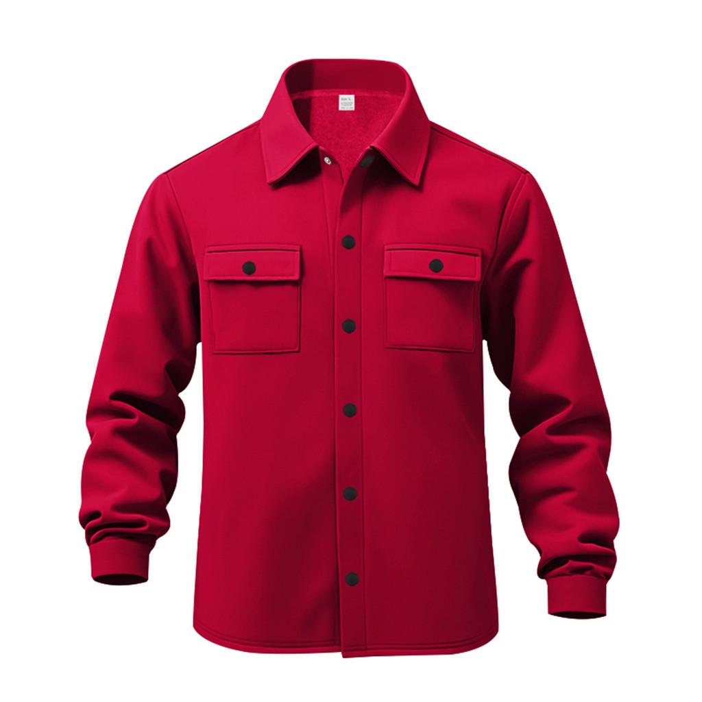 Mens Casual Fleecelined Jacket With Multiple Pockets For Autumn Warmth And Urban Style