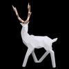 2 Stück Moderne Harz Hirsch Statue Skulptur Heim Desktop Schrank Ornamente Dekoration (golden)