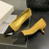 Fashion Fashion Leopard Print Pointed Toe High Heels Women Comfortable Shallow Kitten Heel Brand Designer Shoes Elegant Office Shoes