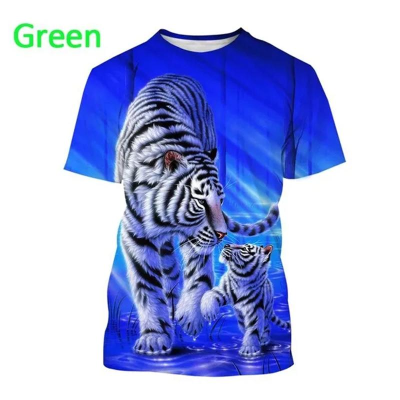 Tiger 3D T Shirt Men Women Summer Fashion Short Sleeve Printed Animal T-Shirt Cool Tops T-Shirts Unisex