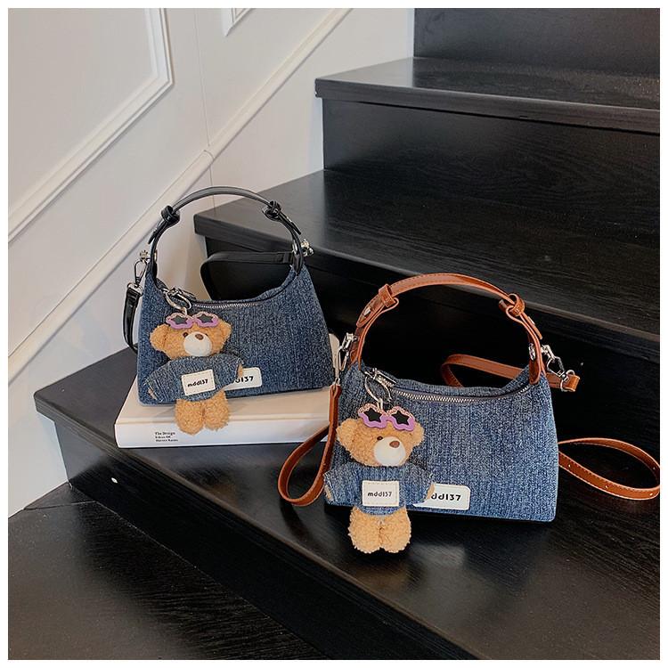 IELGY Ladies Messenger Bag Denim Fashionable All-Match Can Be Carried In Hand
