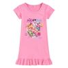 M1207 Kids Girls Sajaboys Kpop Rumi Zoey Mira Print Short Sleeves Ruffle Dress